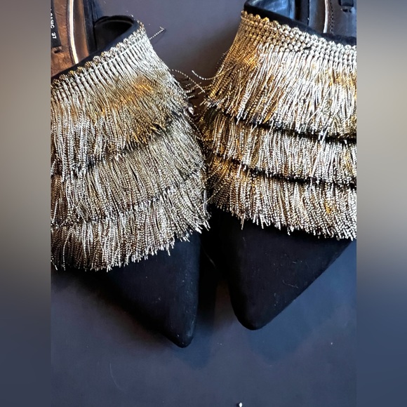 Zara Flat Mules with Fringe - Picture 3 of 5